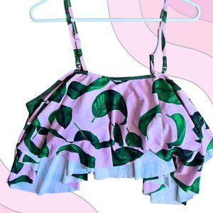 Tempt Me Womens Swimsuit Ruffle Off Shoulder Bathing Suit Top Size L